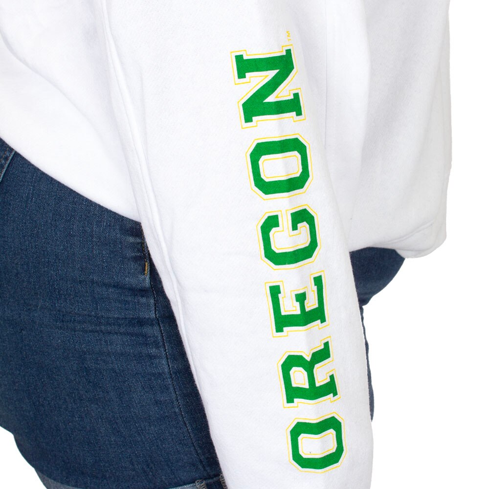 Ducks Spirit, Colosseum, White, Pullover, Cotton Blend, Women, V-neck, Sweatshirt, 954269
